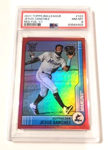 2021 Topps Big League JESUS SANCHEZ RC Red Foil #'d 1/1 Astros PSA 8 NM-MT - Foto 1 di 2
