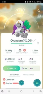Pokémon Oranguru Tr@de GO - Imagen 1 de 2