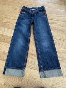 Gymboree Girls Cuffed Wide Leg Denim Pants Size 8 - Picture 1 of 4