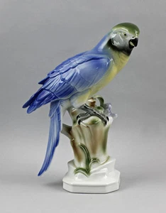 9943236 Porcelain Figurine Yellow Macaw Gräfenthal Thuringia 21x8x26cm - Picture 1 of 1