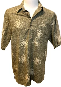Fieldmaster mens linen/cotton blend Hawiian style camp shirt size M comfort - Picture 1 of 9