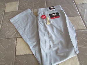 NUOVO PANTALONE GOLF FILA GRIGIO UOMO 32X34 PIATTO DAVANTI 100% POLIESTERE SPEDIZIONE GRATUITA! - Foto 1 di 6