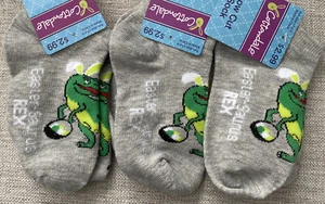 3 Pair Cottondale Boys Low Cut Socks. Dinosaur Theme.  Size 10.5-4 - Picture 1 of 1