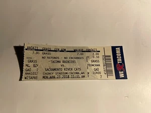 4-23-18 Sacramento River Cats vs Tacoma Rainiers Ticket Stub - Picture 1 of 1