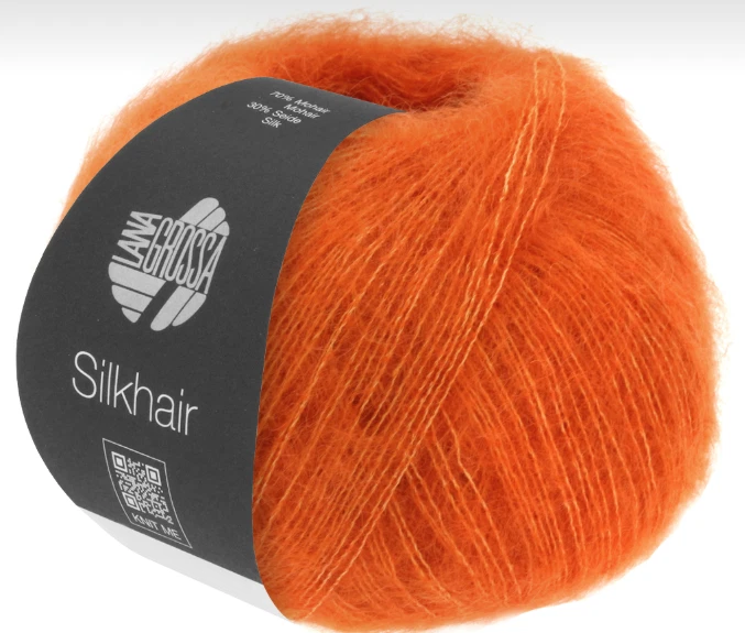 (kg/298€) Silkhair Lana Grossa 2x25g Fb. 171 orange Kid Mohair Seide PORTOFREI - Bild 1 von 1