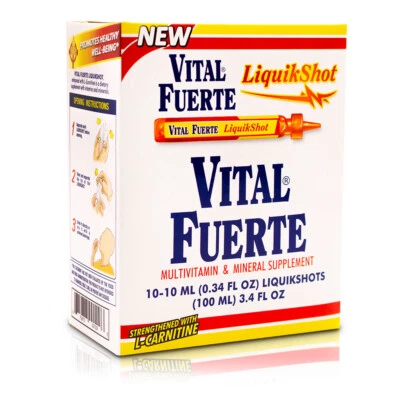 VITAL FUERTE LIQUIKSHOT - SUPLEMENTO MULTIVITAMÍNICO Y MINERAL - 10 VIALES Foto 1 de 4