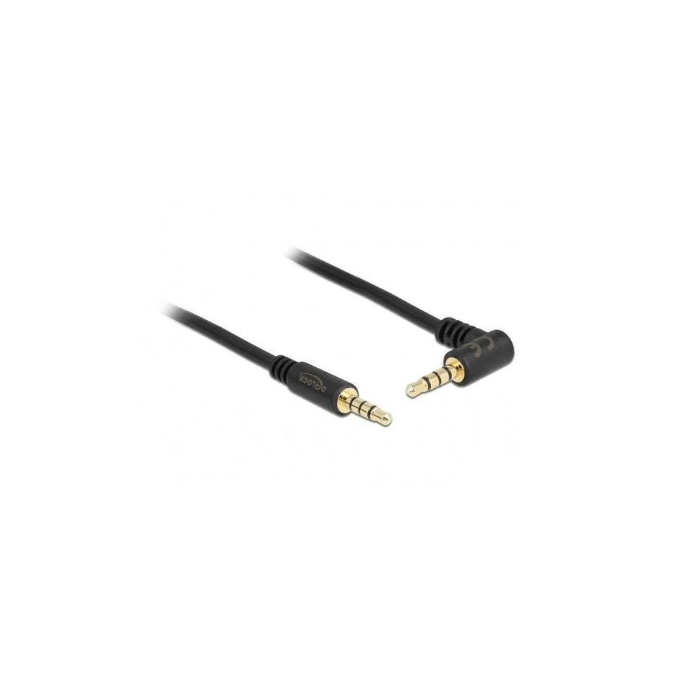 84743 - Kabel Klinke 3,5 mm 4 Pin Stecker zu Stecker gewinkelt 5 m... - Bild 1 von 1