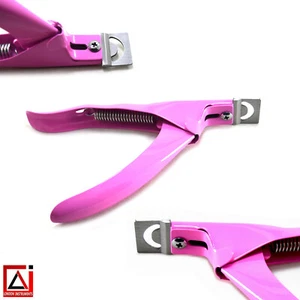 Manicure Acrylic Nail Tip Cutter Clipper UV Gel Tip False Nail Art Pink Color - Picture 1 of 5