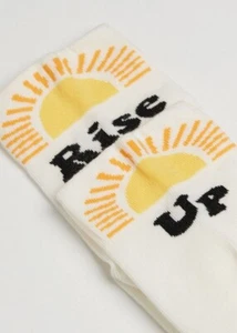 'Rise Up' Sunrise SunGood Morning Women's Calzedonia Ankle Socks - Picture 1 of 5