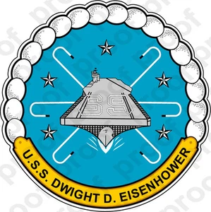 PEGATINA USN MARINA EE. UU. CVN 69 USS Dwight D. Eisenhower - Imagen 1 de 2