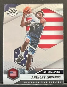 Anthony Edward # 252 National Pride 20-21 Panini NBA Mosaic Card - Picture 1 of 3