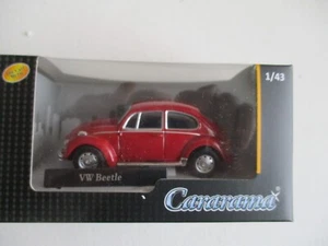 MINIATURE 1/43 CARARAMA VOLKSWAGEN BEETLE LA COX BORDEAUX - Picture 1 of 5