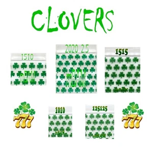 LOTE DE 200 TRÉBOLES VERDES MINI BOLSAS CON CREMALLERA DE MANZANA 1.0x1.0"" a 2.0x2.0"" 2 paquetes mixtos - Imagen 1 de 12