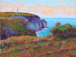Original Landscape Painting sunset Seascape Sea Impressionism nature art 15x12