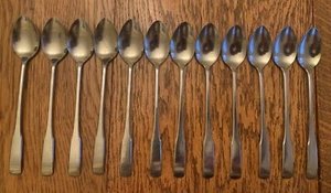 12 Iced Tea Spoon Fiddler Stainless REED & BARTON Rebacraft Japan 7 1/2" glossy - Picture 1 of 3