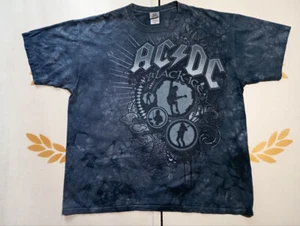 Liquid Blue Black Shadow AC/DC Black Ice Tie-Dye T-Shirt size XL - Picture 1 of 9