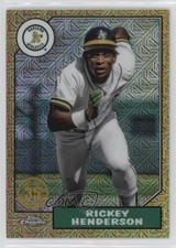 2022 Series 1 1987 Topps Chrome Silver Pack Mojo Rickey Henderson #T87C-42 HOF