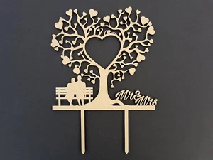 BRAUT & BRÄUTIGAM - HOCHZEITSTORTENAUFLEGER - 180mm x 174mm x 3mm - DESIGN 2 - Bild 1 von 1