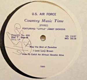RADIO SHOW: USAF COUNTRY MUSIC TIME #649 RAZZY BAILEY & 650 LITTLE JIMMY DICKENS - Imagen 1 de 2