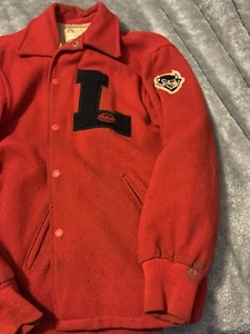 Vintage Holloway Letterman Jacket Size (42) Liberty Red Devils- Old!! - Picture 1 of 13