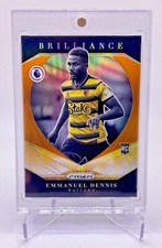 2021-22 Emmanuel Dennis Panini Prizm Orange Refractor Watford Rookie Card 19/25