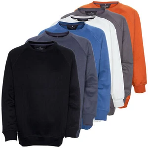 Kitaro Sweatshirt Sweat Shirt Herren Rundhals Baumwolle Basic Plusgröße - Picture 1 of 22