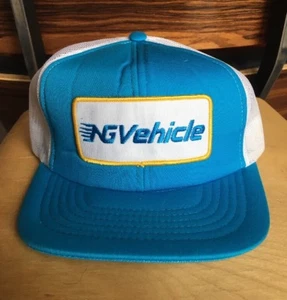 Vintage Mesh Trucker Hat NG Vehicle Blue White Gold Snap Back Made In Canada - Bild 1 von 12