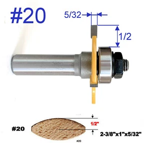 1 pc 1/2" SH Biscuit #20 Slotting 5/32"x1/2" Joint Assembly Router Bit sct-888 - Picture 1 of 12