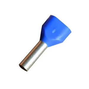CABAC Bootlace Twin Cable 2X2.5mm2 Blue Halogen Free Blue BLPT250 100pcs - Picture 1 of 6