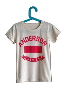 ANDERSON Phys. Ed.  Off White Kids t-shirt by Ciaopanic Typy  Boys Size 8T  Tee - Picture 1 of 4