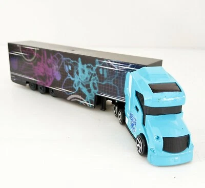 Majorette Truck with Blue Transformer Container 1/87 (8 inches) no Package - Image 1 of 4