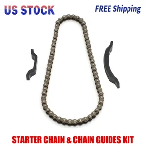 62 Link Chinese Starter Chain & Chain Guides For 50cc 70cc 90cc 110cc 125cc ATV - Foto 1 di 8