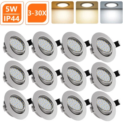 3X-30X LED Einbaustrahler Einbauleuchte Decken Einbau Ultraflach Spot Lampen Set - Bild 1 von 4