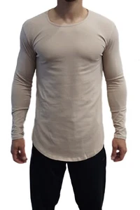 TF Scoop Neck Long Sleeve, Tan (Alphalete, Tino Fit Wear) - Picture 1 of 2
