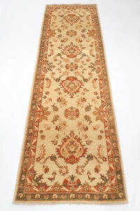 9 ft Hallway zeigler beige Runner Rug Afghan Hand Knotted Wool Bedroom Rug - Picture 1 of 9