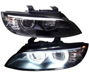 XENON SCHEINWERFER FÜR BMW E92 E93 05-02/10 SCHWARZ D1S HID TAGFAHRLICHT LED - Bild 1 von 5