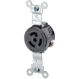 Leviton 4760 NEMA L7-15R 15 Amp 277 Volt Locking Receptacle - Picture 1 of 9