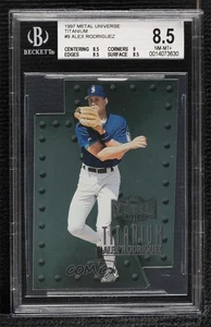 1997 Skybox Metal Universe Titanium Alex Rodriguez #9 BGS 8.5 - Picture 1 of 3