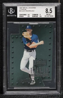 1997 Skybox Metal Universe Titanium Alex Rodriguez #9 BGS 8.5 - Image 1 of 2