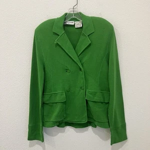 Blazer Cárdigan Vintage Sonia Rykiel Paris Francia Mujer Verde Algodón M - Imagen 1 de 10