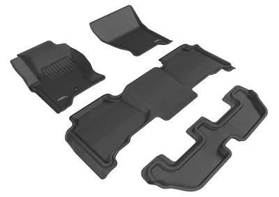 Alfombrillas 3D MAXpider KAGU NEGRAS 3 filas para Land Rover LR4 2009-2012 Foto 1 de 4