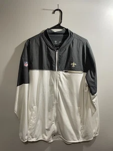 New Orleans Saints Nike Dri Fit Zip Up Windbreaker Mens Size Large - Picture 1 of 5
