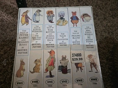 Beatrix Potter World of Peter Rabbit Friends 1993 VHS Collector's Series 6 Tapes - Image 1 of 4