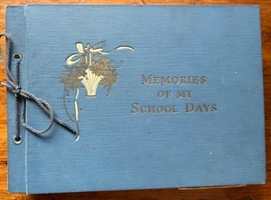 Vintage Sammelalbum ERINNERUNGEN an Schultage von 1928 gut - Bild 1 von 8