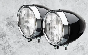 Harley J JD VL DL Flathead Black Solar Headlights 1929-1930 - Bild 1 von 3