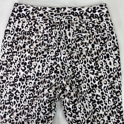 Laura Ashley Animal Print Cropped Capri Pants Leopard High Rise 6 Petite - Image 1 of 4