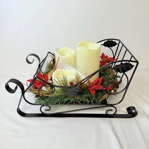 Heritage Home Essentials Weihnachtsschlitten mit 3 LED-Kerzen - Bild 1 von 11