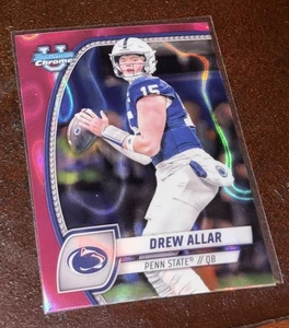2024 Bowman Chrome U Pink Lava Refractor Drew Allar #4 Penn State University - Picture 1 of 3