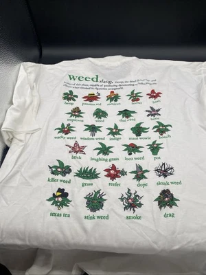 Camiseta blanca vintage Weed Slang talla XL Foto 1 de 4