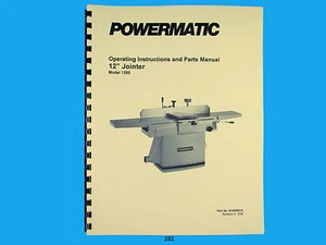 Powermatic Model 1285  12" Jointer  Instruction & Parts Manual *282 - Picture 1 of 3